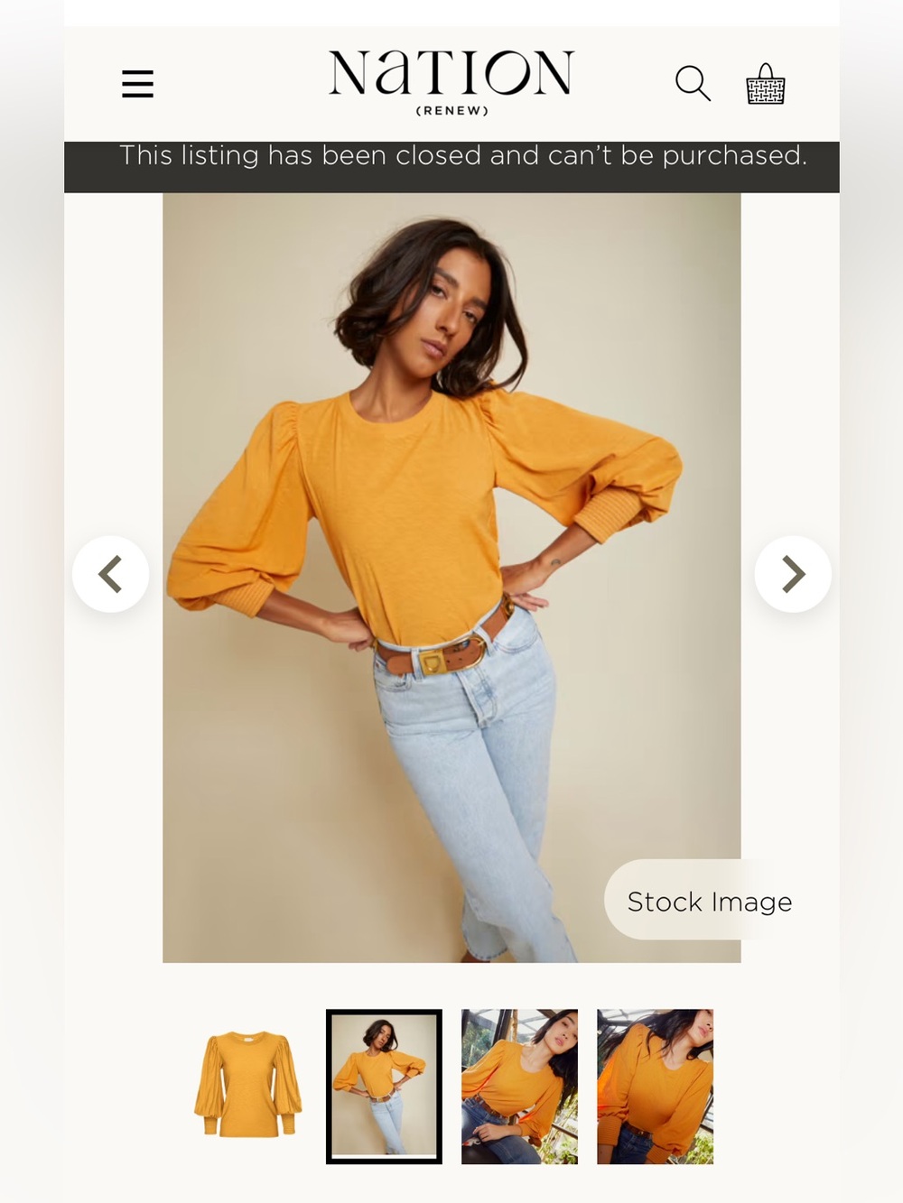 Nation Ltd Loren Tee in Clementine